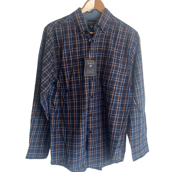 New HUDSON NORTH long sleeve button down men's shirt - Picture 1 of 5